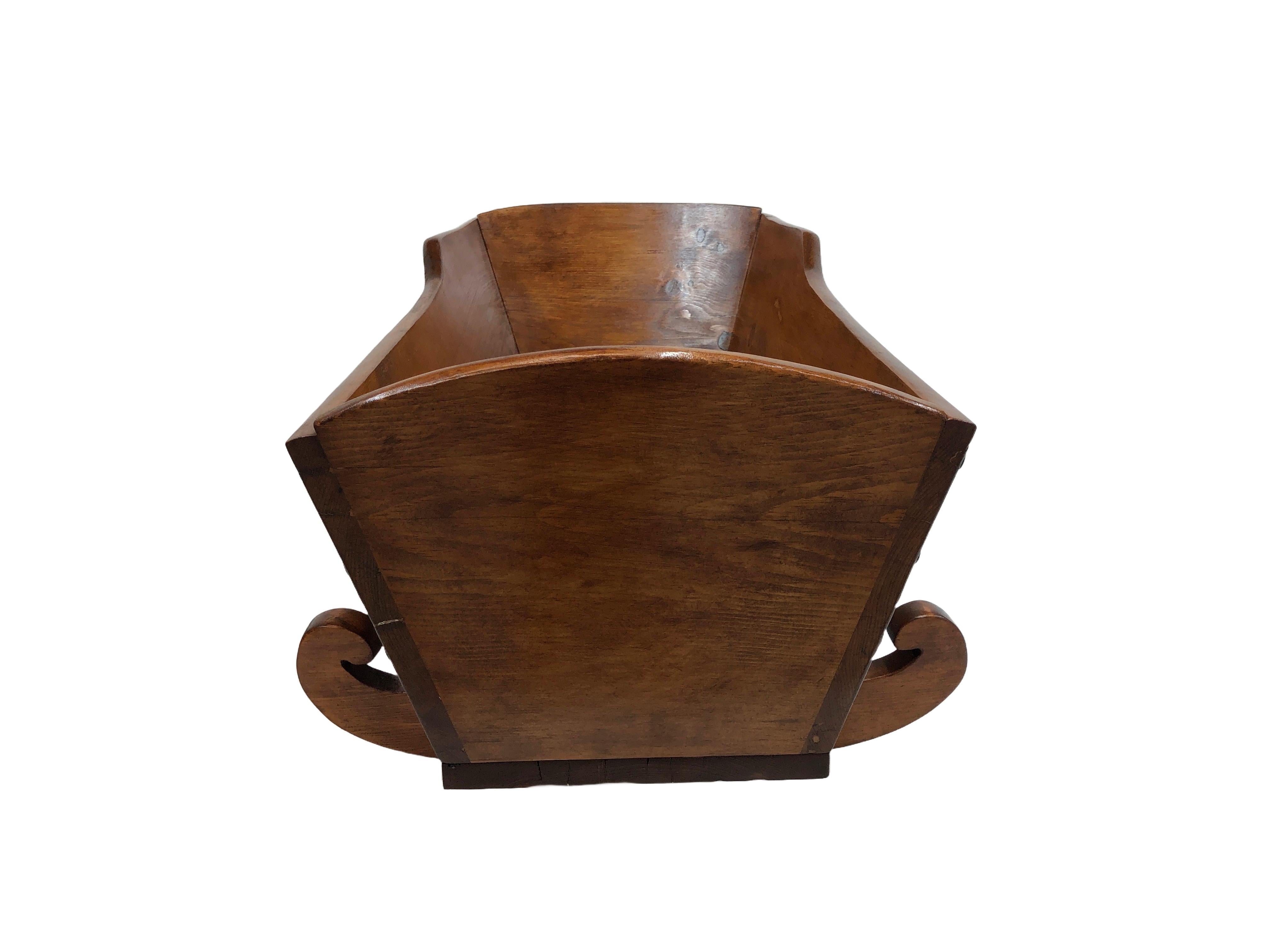 Steel Quebec Pine Cradle Bassinet 19th Century For Sale