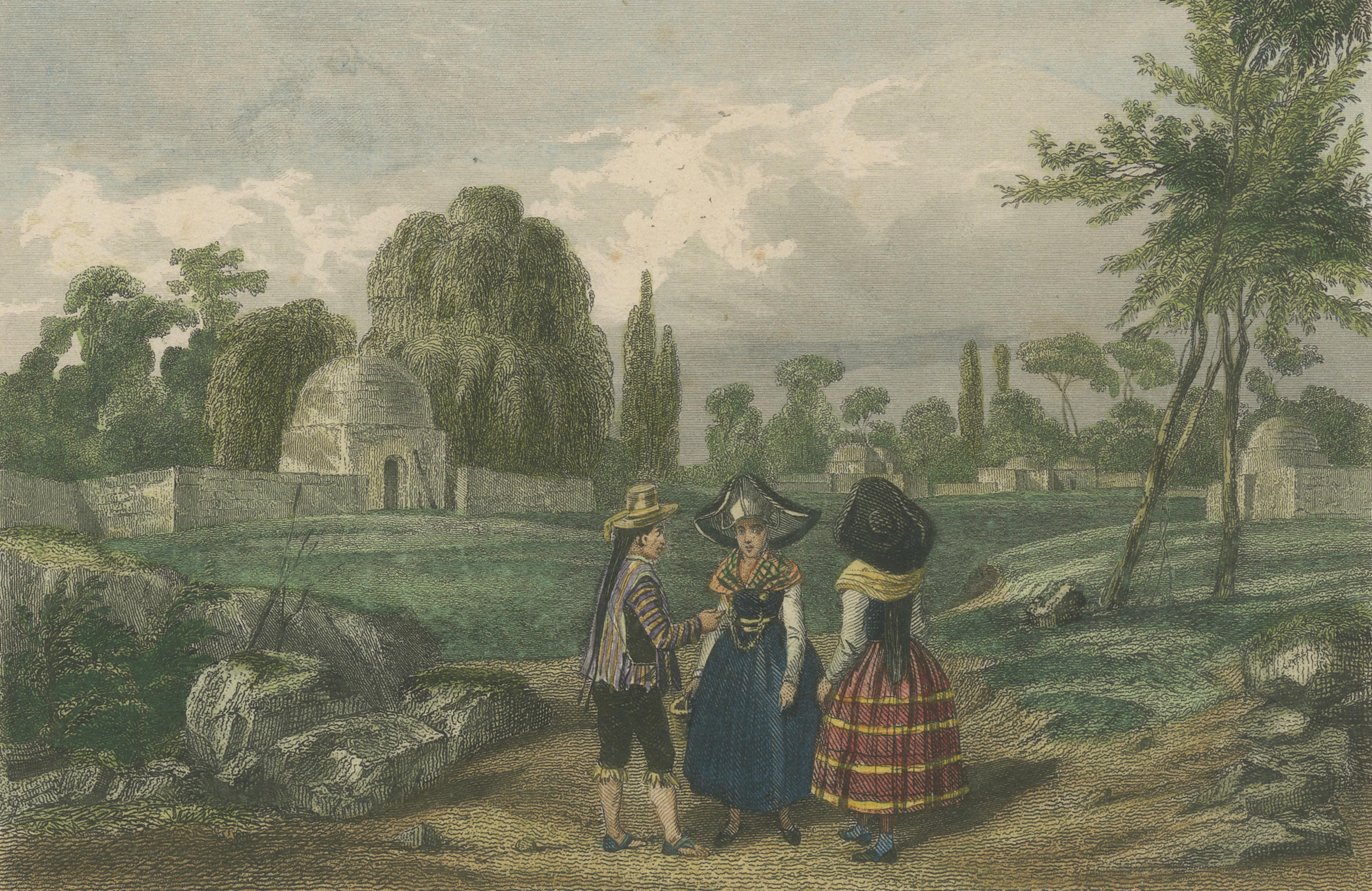 Quechua Indigenous Costumes, South America – Hand-Colored Print, 1843