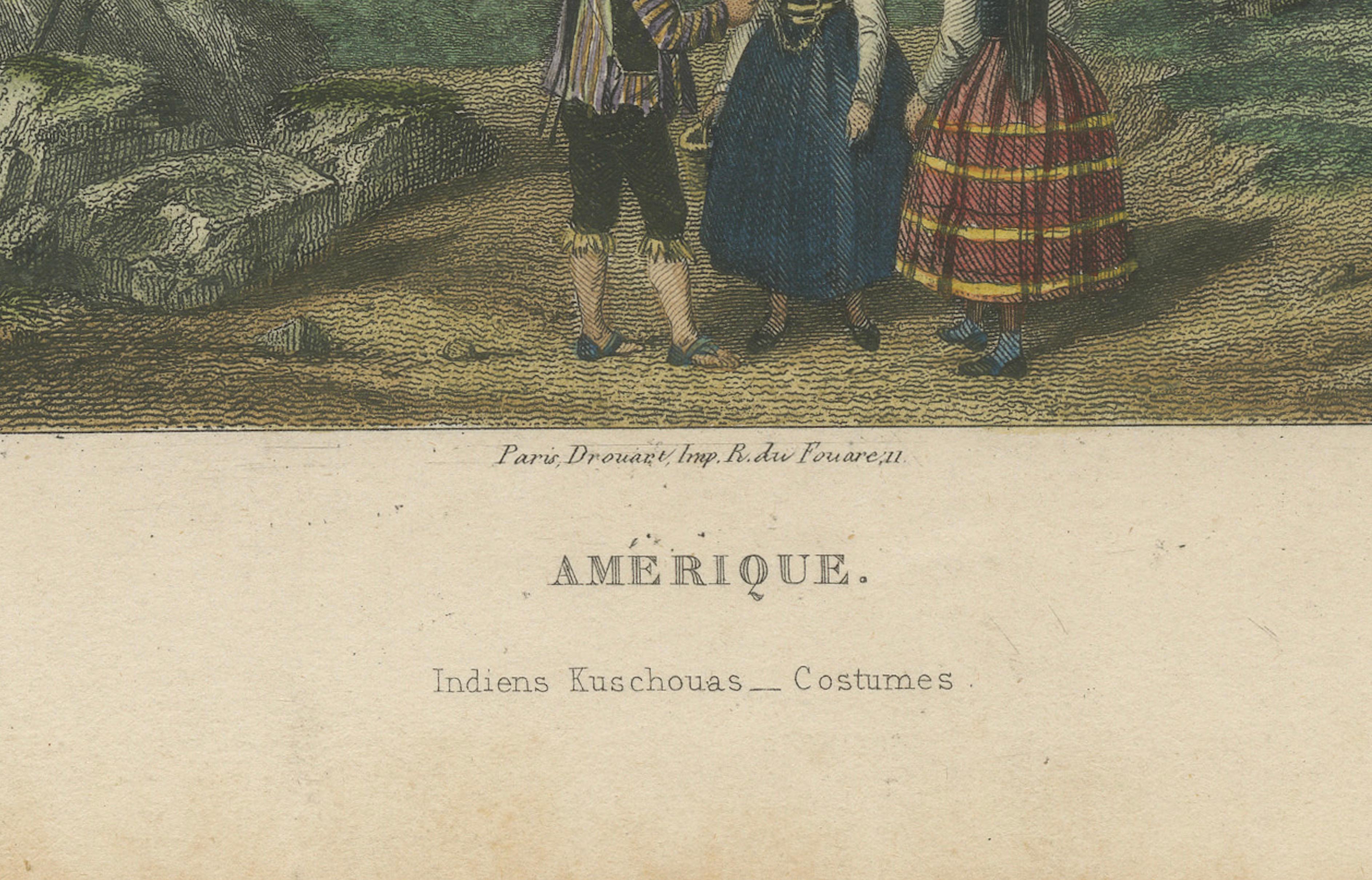 Quechua Indigenous Costumes, South America – Hand-Colored Print, 1843