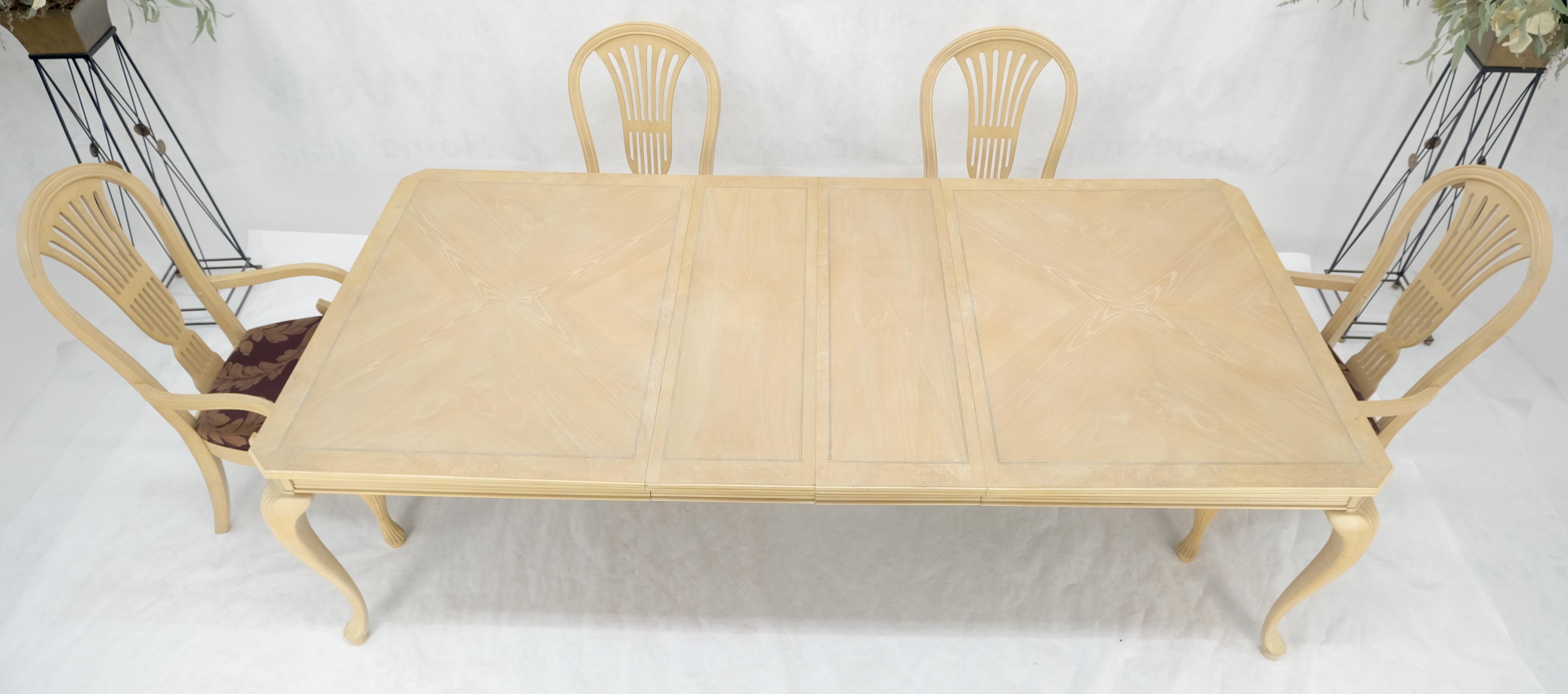 Queen An Style Weiß gewaschener Esstisch 6 Stühle Set von Century Furniture MINT im Angebot 7