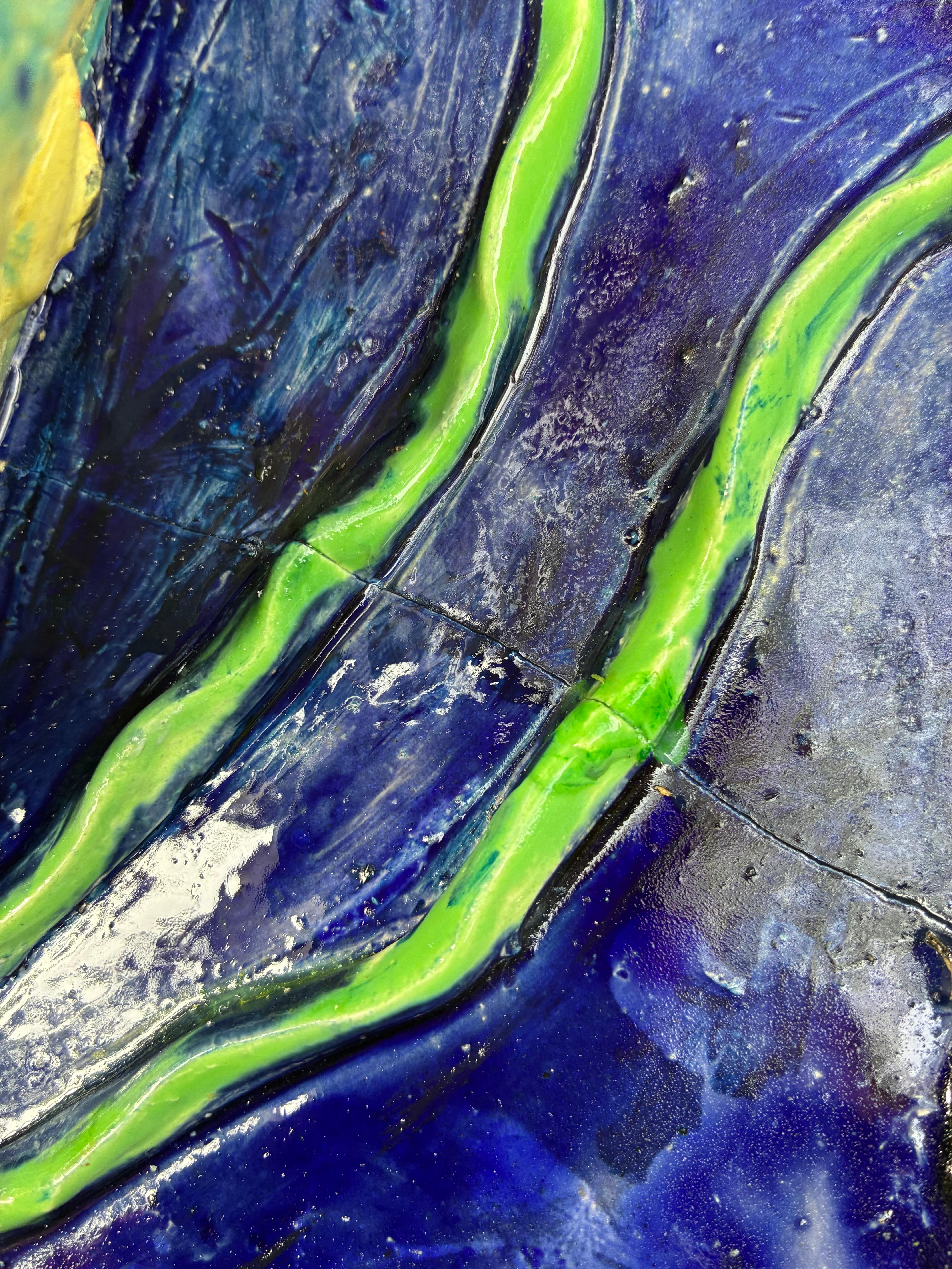 Queen Angel Fisch Keramik Wandskulptur im Angebot 1