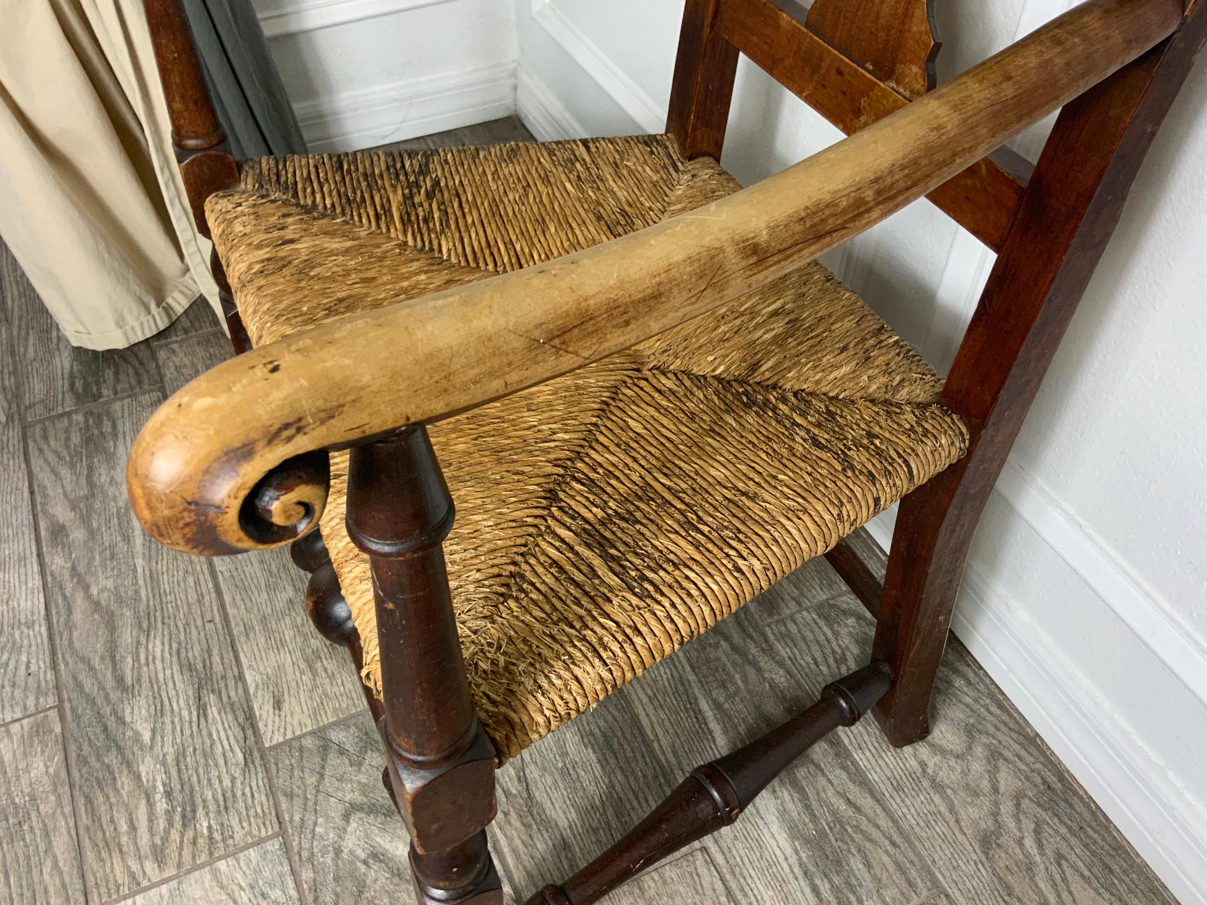 Fauteuil Queen Anne New England en érable en vente 7