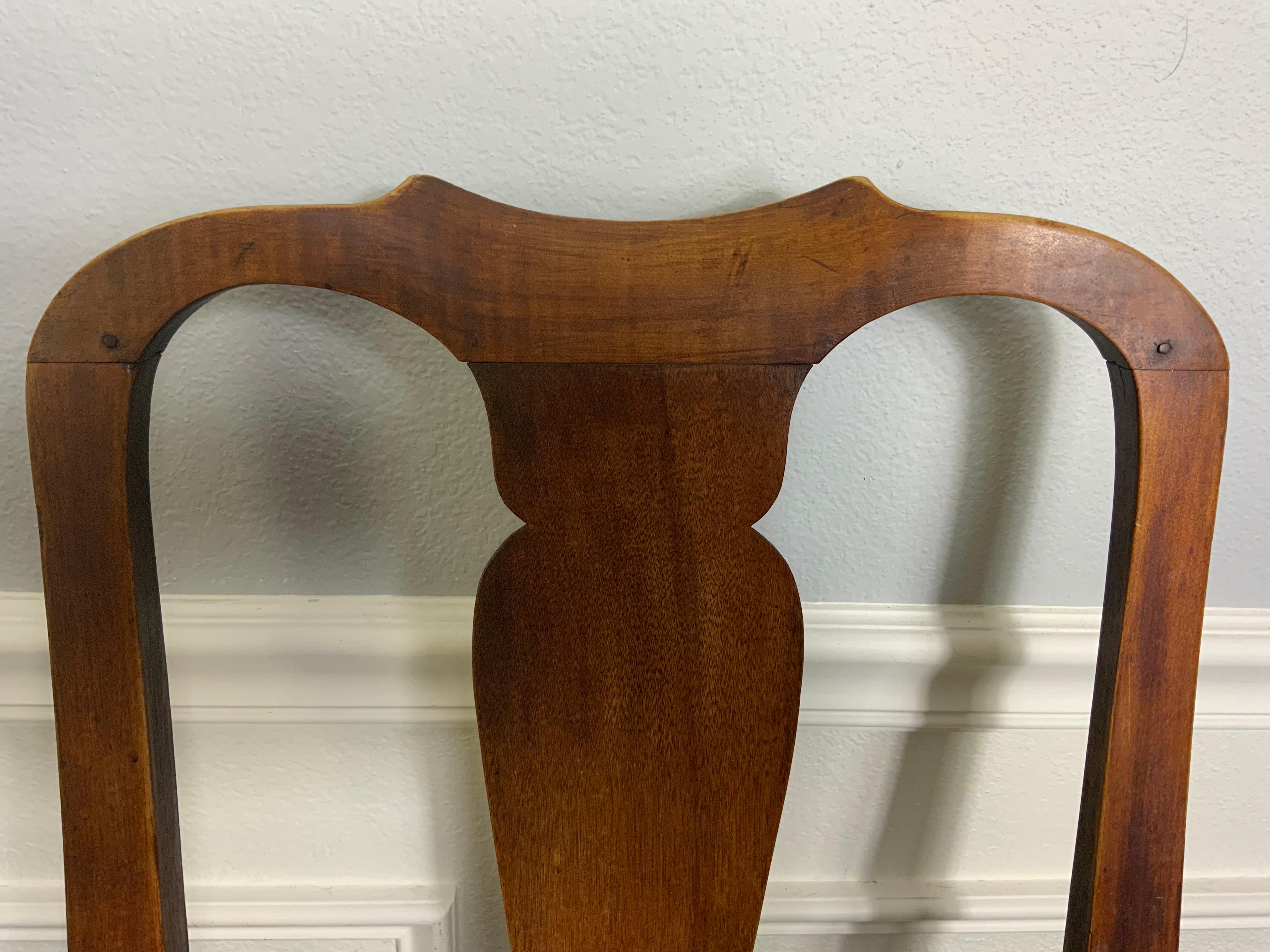 Fauteuil Queen Anne New England en érable Bon état - En vente à Bradenton, FL