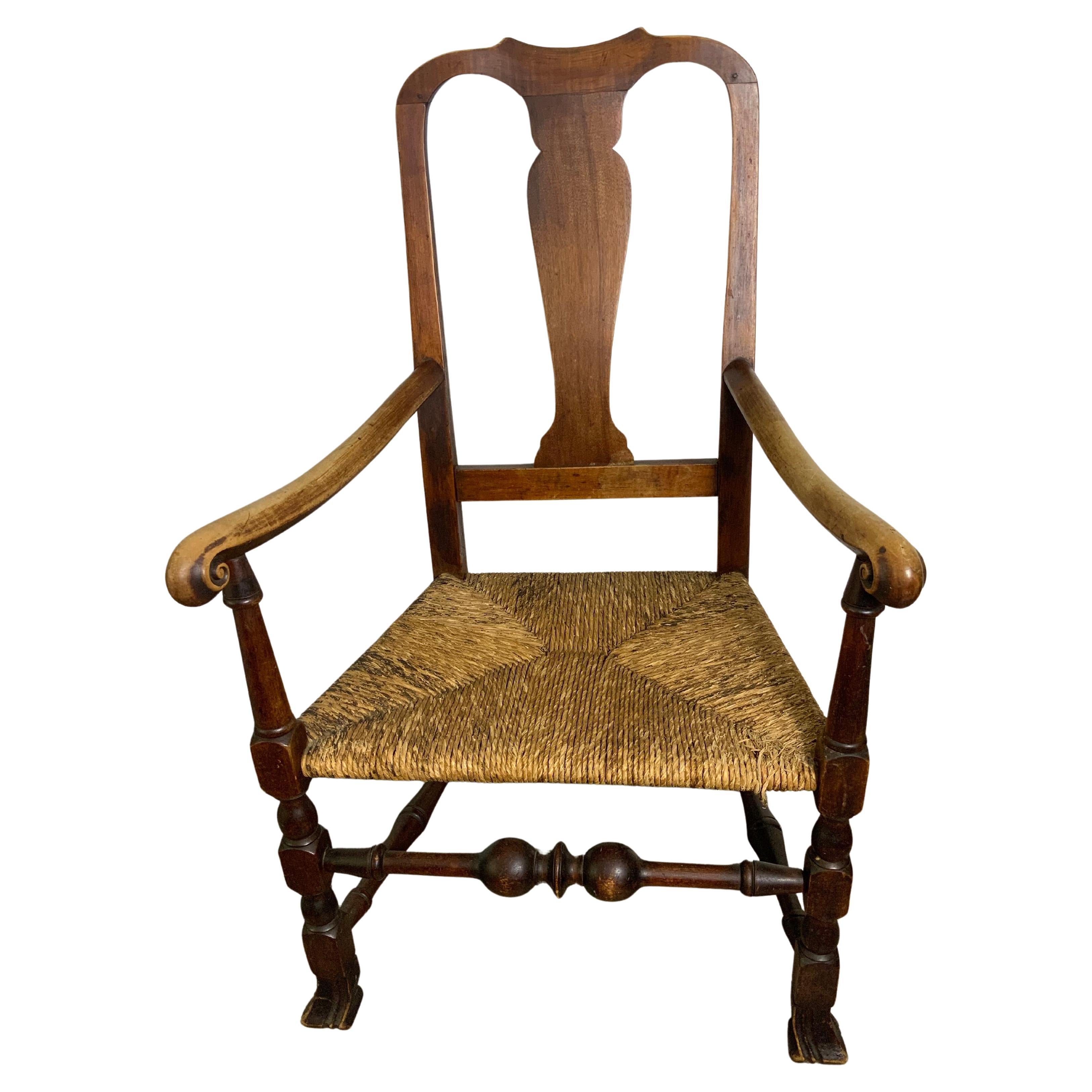 Queen Ann New England Maple Armchair