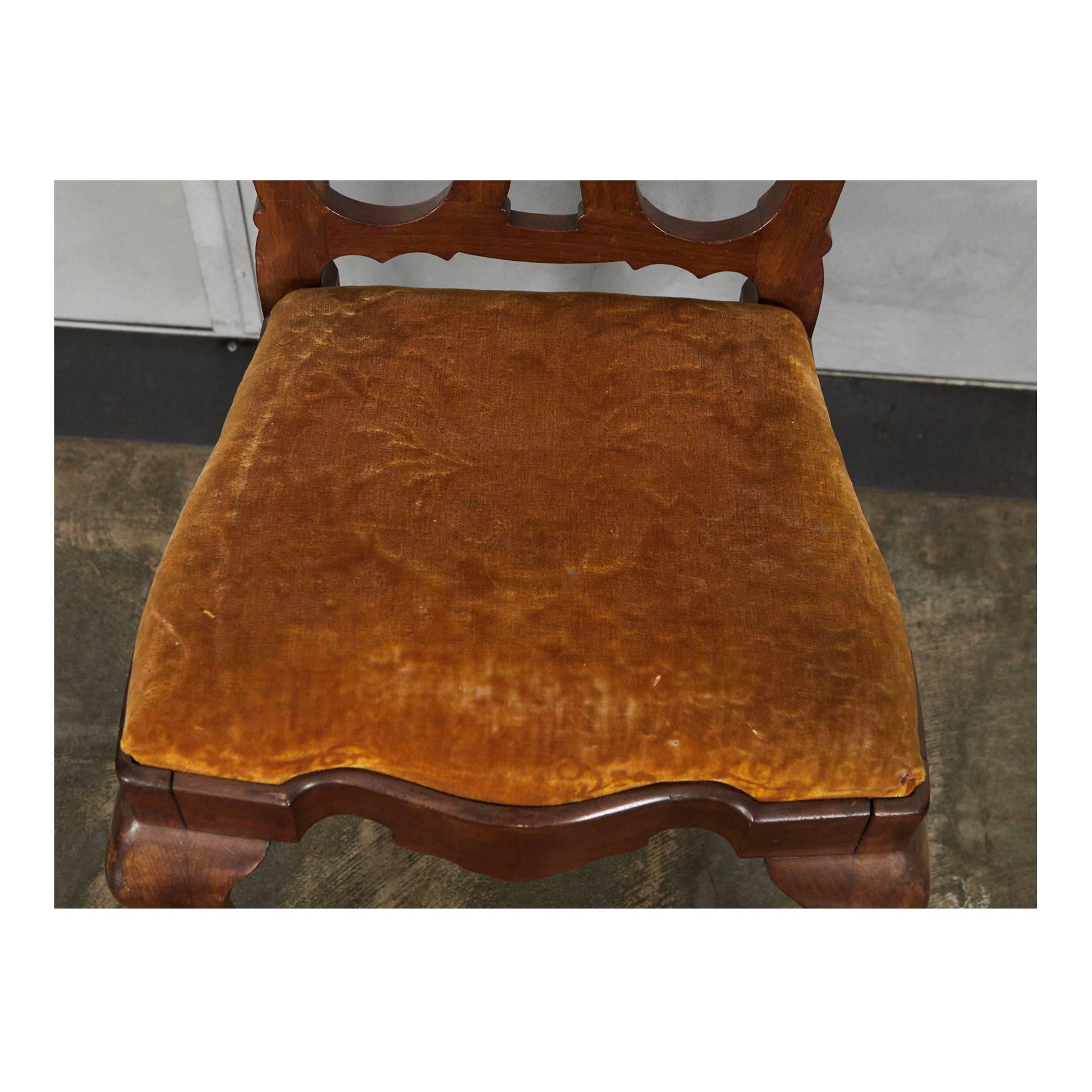 19th Century Queen Ann Style Side Chair For Sale