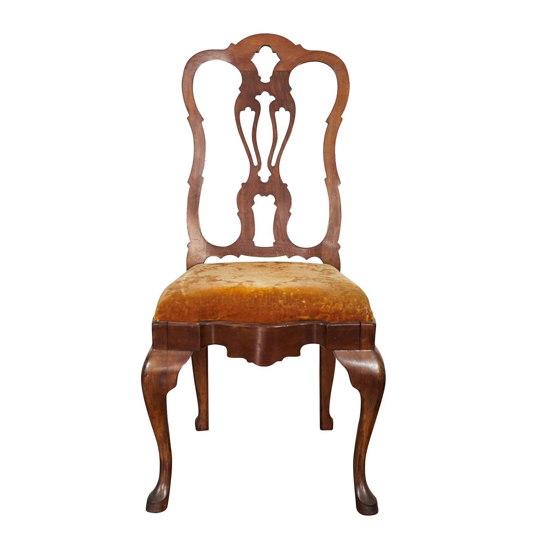 Queen Ann Style Side Chair For Sale