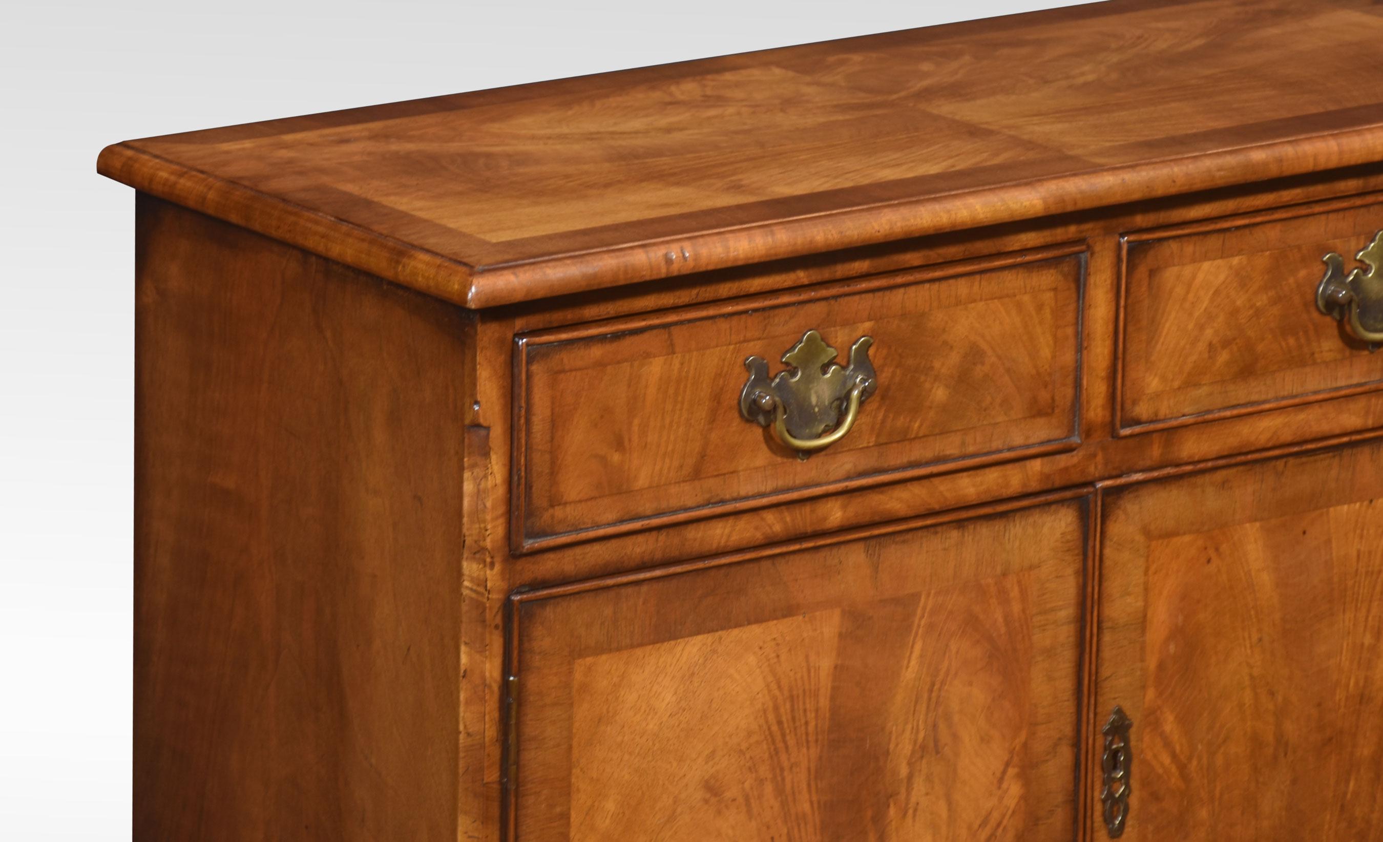 British Queen Ann style walnut cupboard For Sale