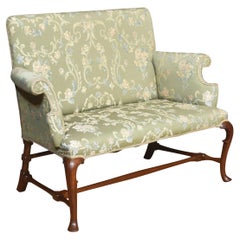 Queen Anne Stil Walnuss gerahmt Settee