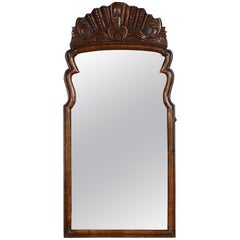 Queen Ann Style Walnut Wall Mirror
