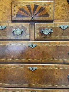 Queen Anne American Cherry Bonnet Top Highboy, 18th Century
