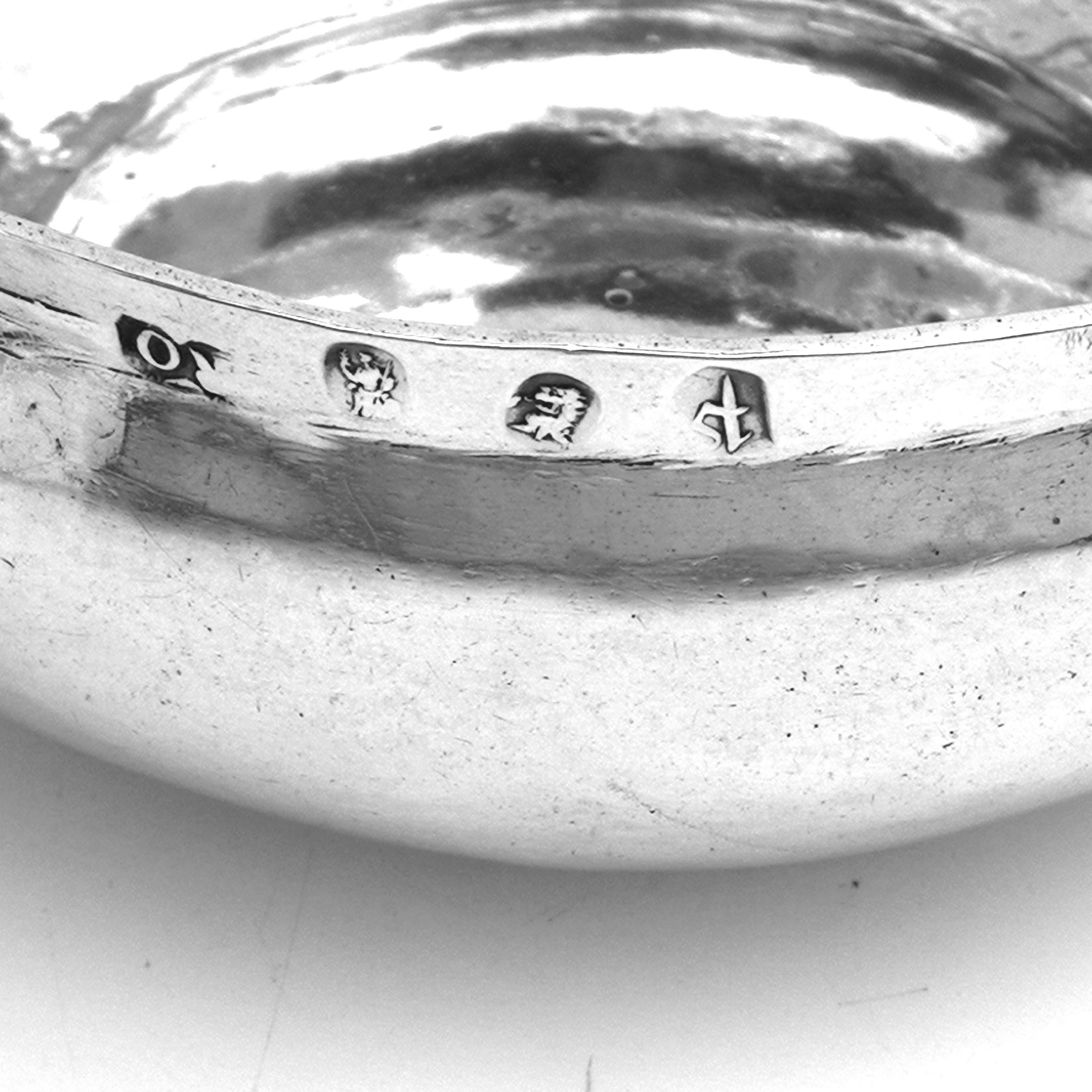 17th Century Queen Anne Antique Sterling Silver Porringer / Bowl / Bleeding Bowl, 1710 For Sale