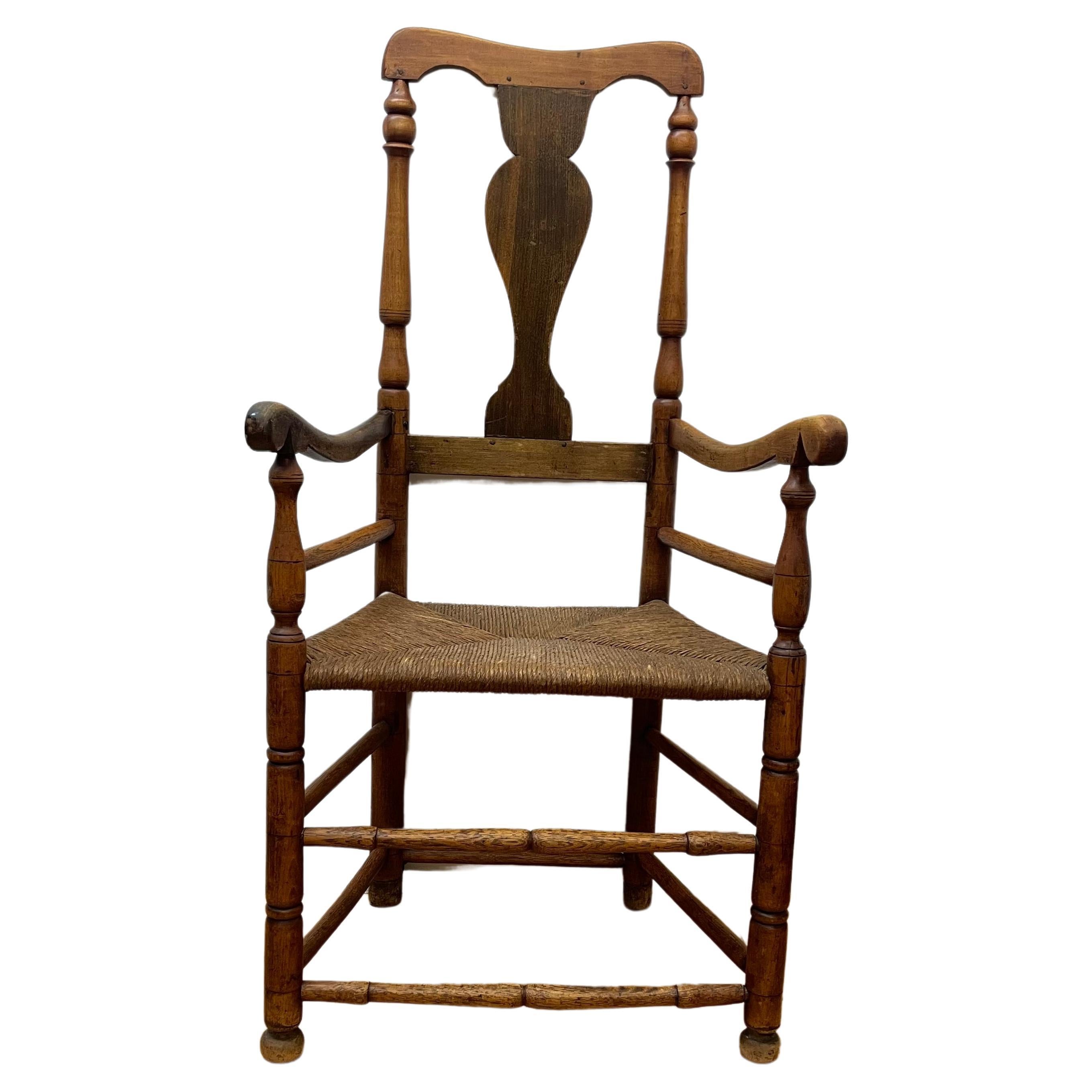 Queen Anne armchair late 18th early 19th century possibly Wallace Nutting  For Sale