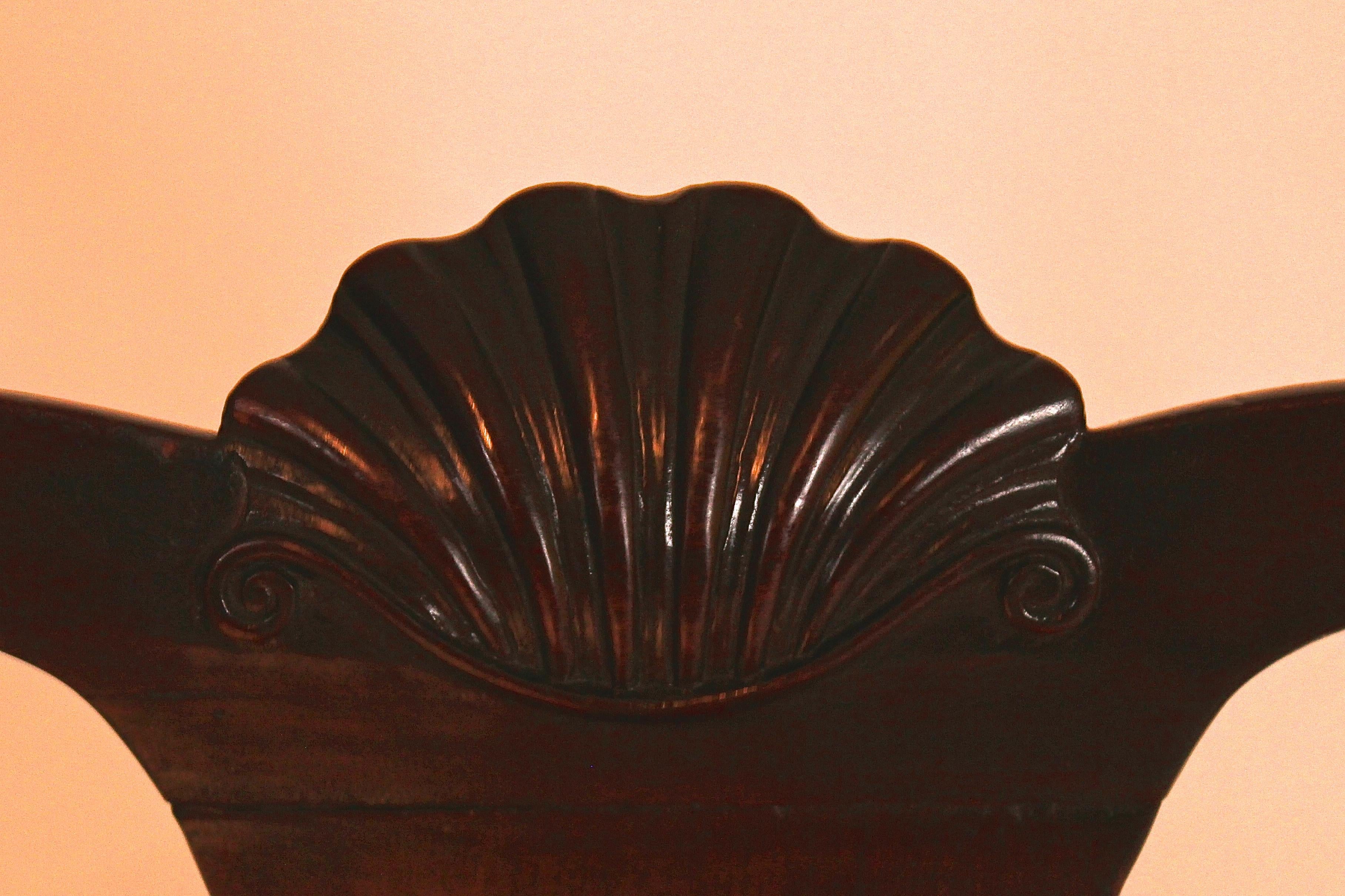 XVIIIe siècle et antérieur Chaise d'appoint à assise ballon Queen Anne