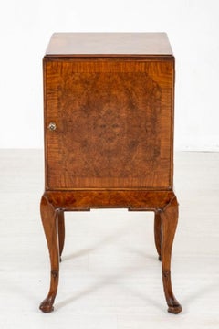Queen Anne Bedside Cabinet Walnut Nightstands