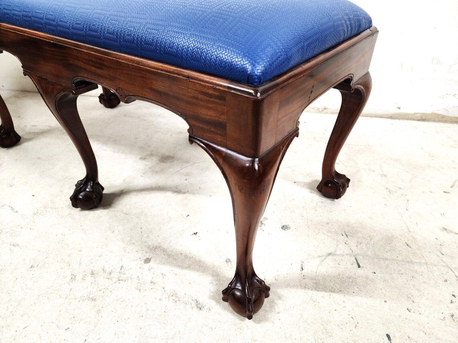 Queen Anne Bench Vintage Mahogany by Nathan Margolis 3