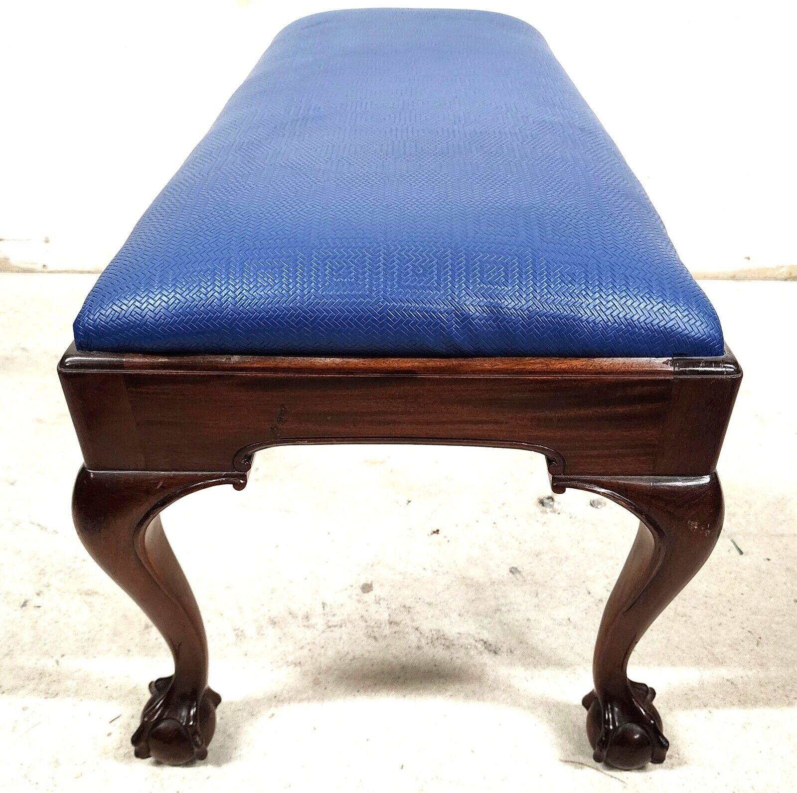 Queen Anne Bench Vintage Mahogany by Nathan Margolis 4