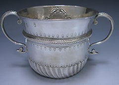 Queen Anne Britannia Silver Porringer, 1706