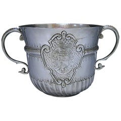 Antique Queen Anne Britannia Silver Porringer, 1706