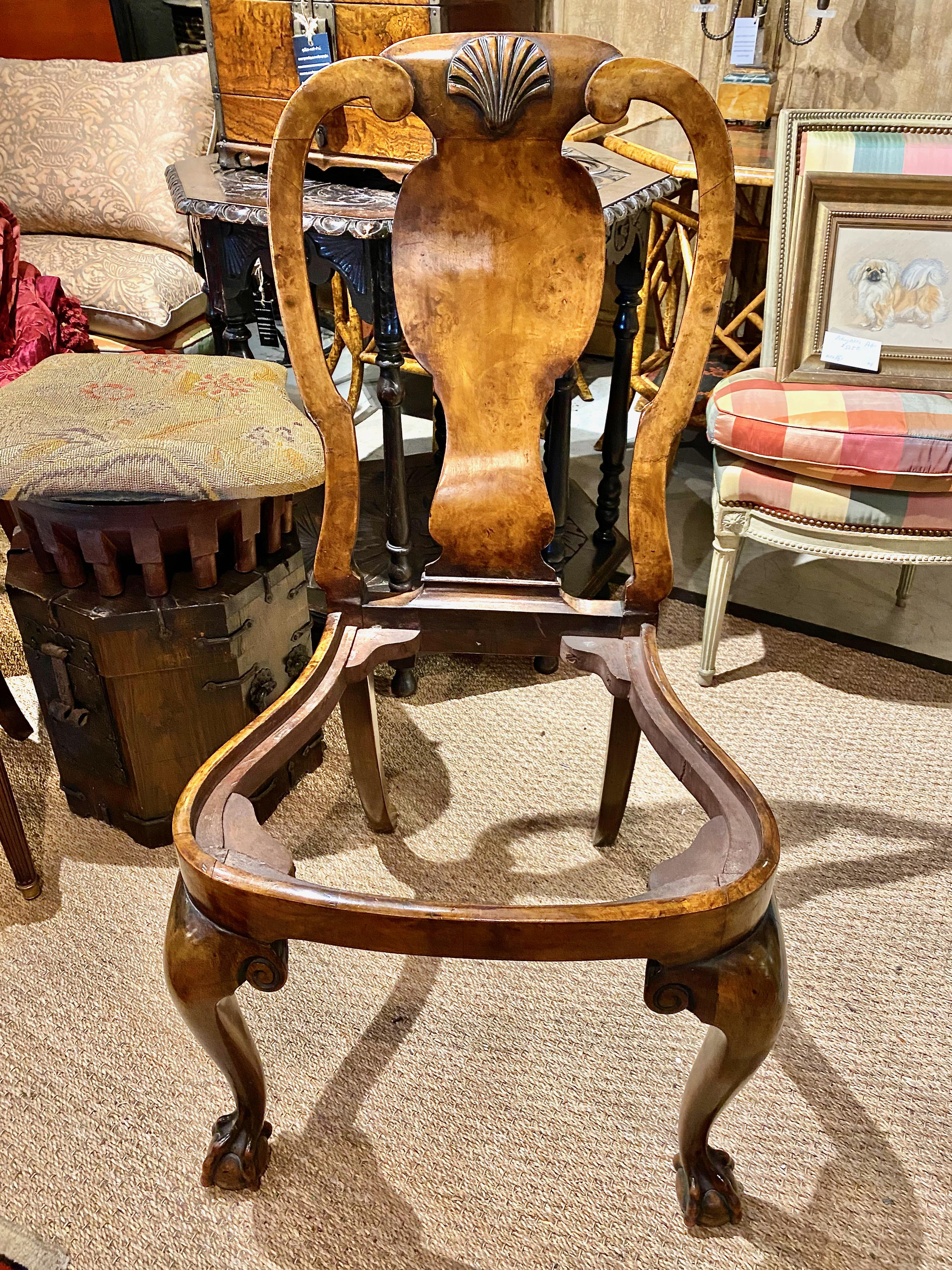 Queen Anne Balloon Back Side Chair, c. 1730-1750 For Sale 1