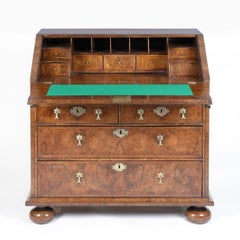 Queen Anne Burr Walnut Bureau