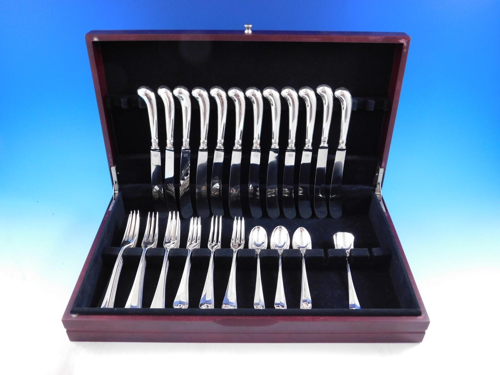 James Robinson

For 70 years, James Robinson has been selling exquisite handmade sterling silver flatware in Sheffield, England. Today, the silver is still made in the traditional way. They start with a rectangular strip of silver, then forge,
