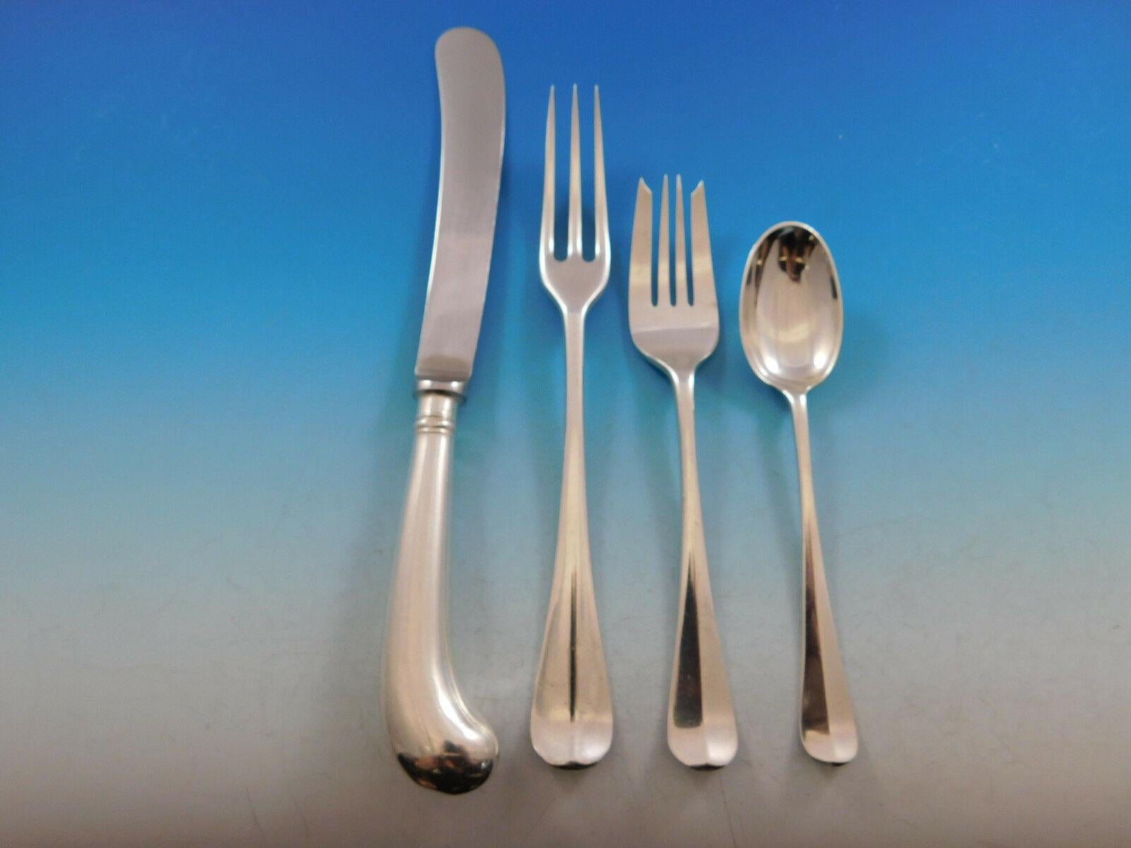 Queen Anne by James Robinson Sterling Silver Flatware Set Dinner 120 pieces In Excellent Condition In Big Bend, WI