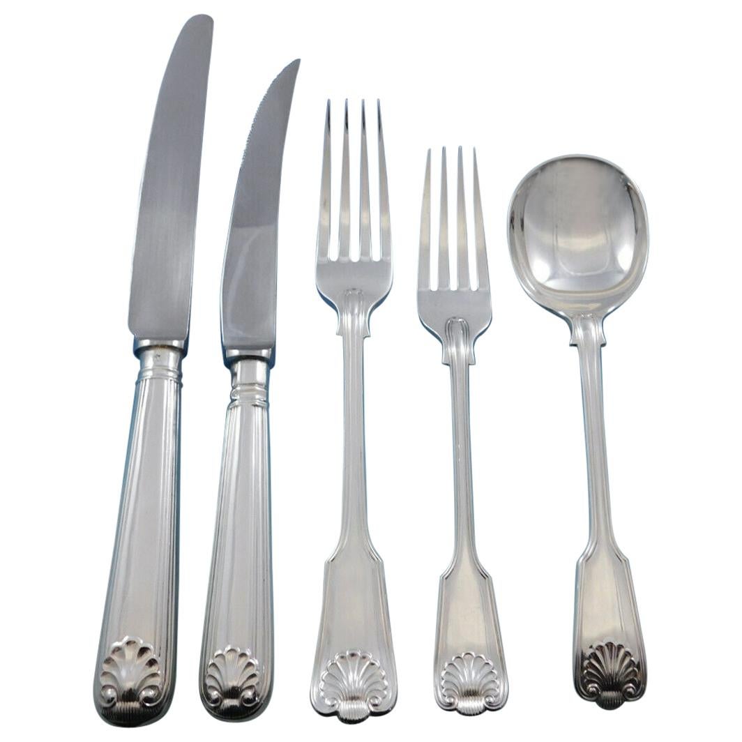 English Thread by James Robinson Sterling Silver Place Soup Spoon 7/"