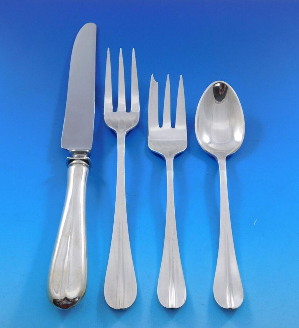Queen Anne by Tuttle Set di posate in argento sterling per 12 persone Servizio 83 pezzi Raro in vendita 1