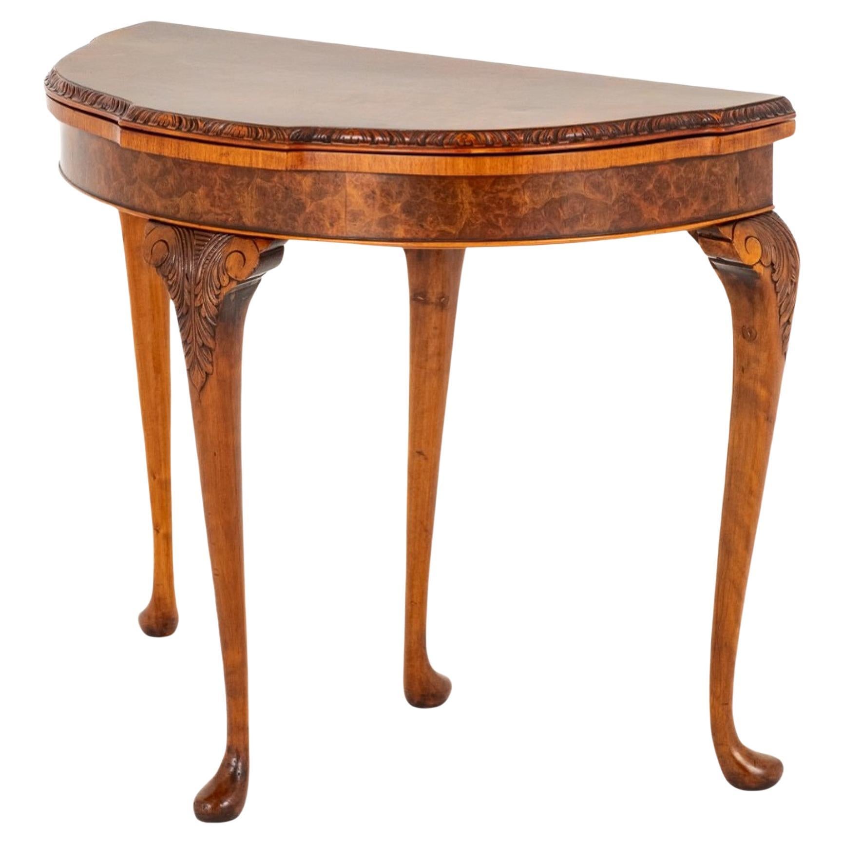 Queen Anne Card Table Walnut Games Tables For Sale