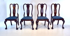 Queen Anne Carved Mahogany Dining Chairs