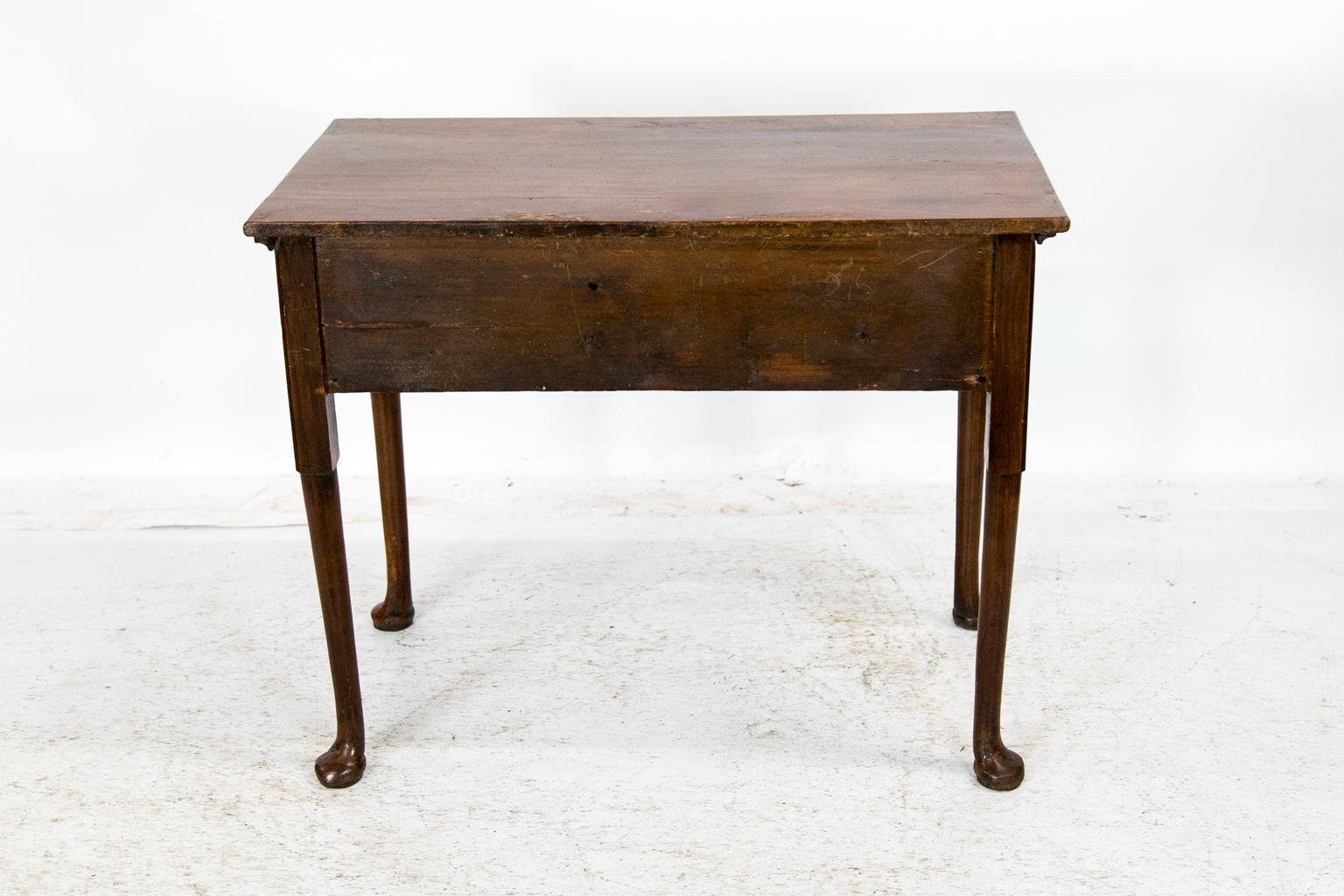 Brass Queen Anne Cherry Side Table For Sale