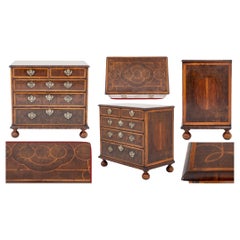 Queen Anne Chest of Drawers Oyster Laburnum Commode 17th C