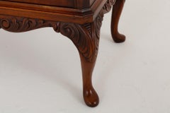 Queen Anne Cocktail Cabinet Revival Mahogany Drinks Chest