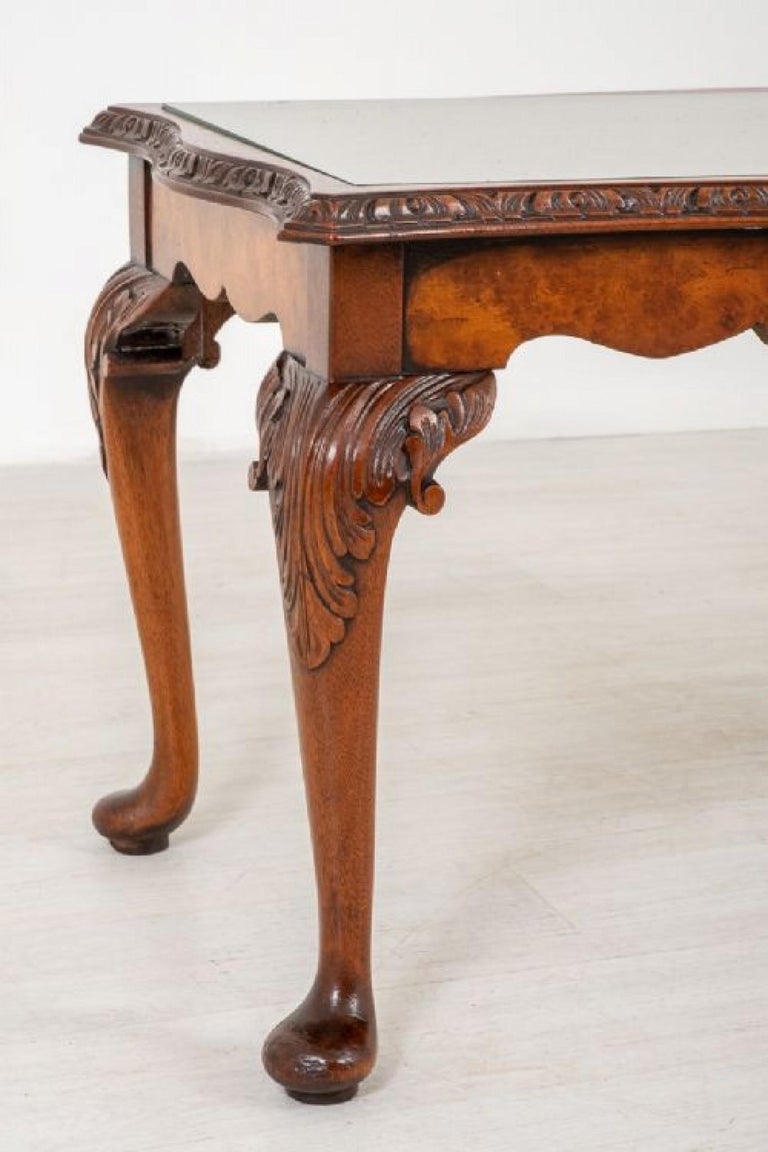 Queen Anne Coffee Table Burr Walnut For Sale at 1stDibs