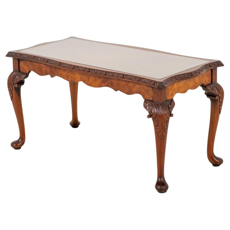 Queen Anne Coffee Table Burr Walnut For Sale at 1stDibs