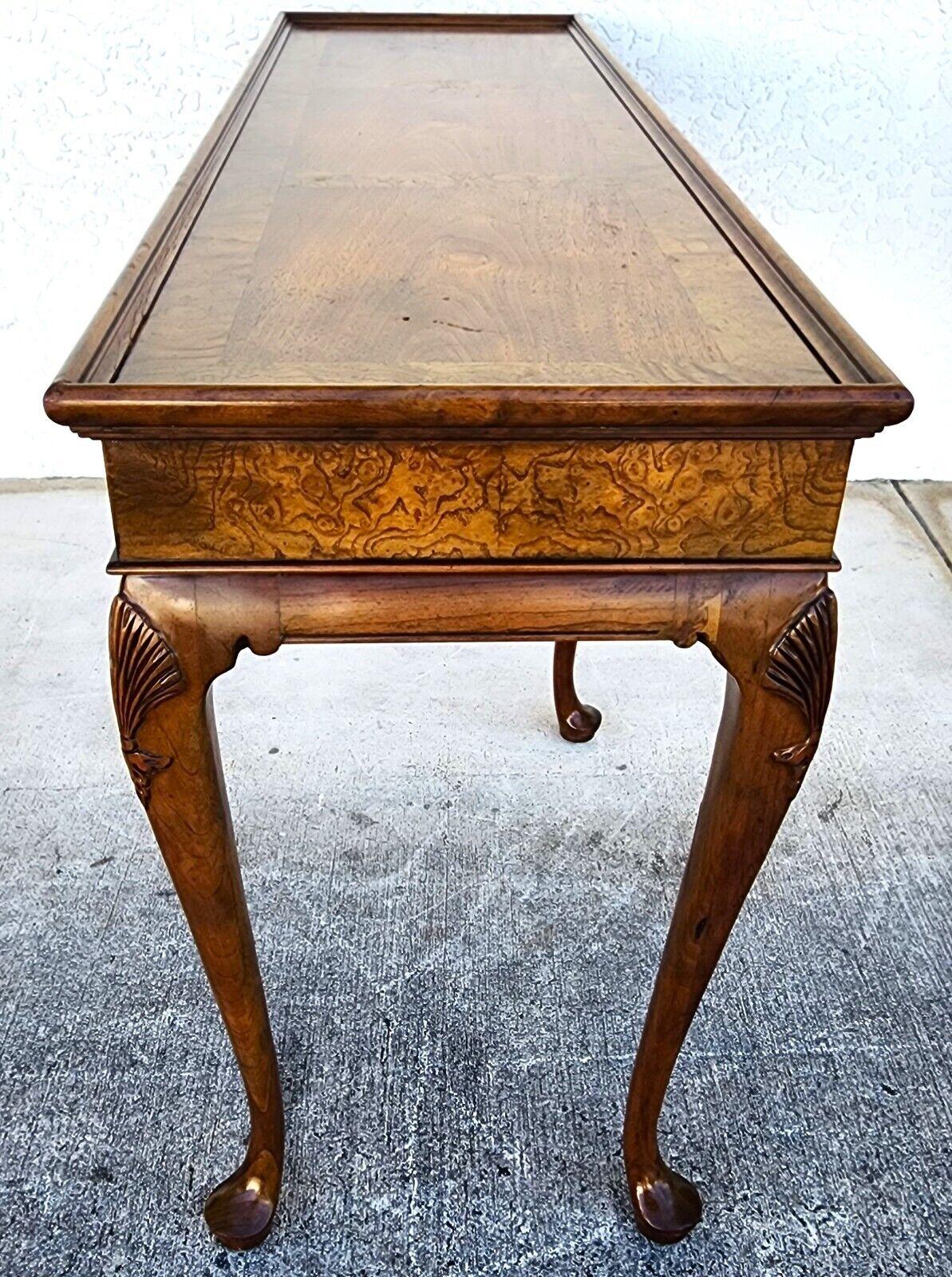 Queen Anne Console Sofa Table by Baker Furniture 6
