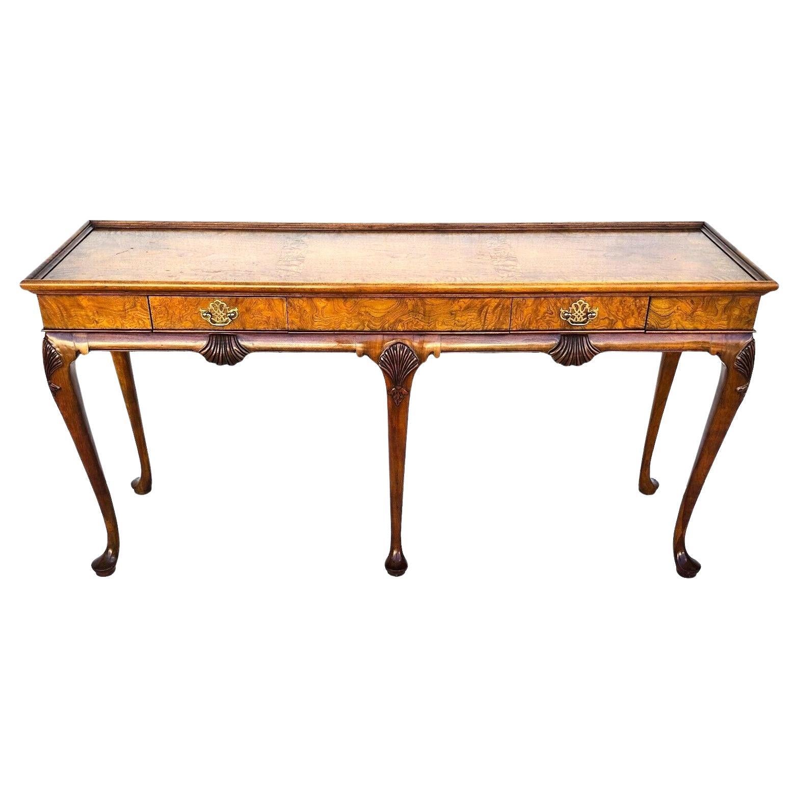 Queen Anne Console Sofa Table by Baker Furniture