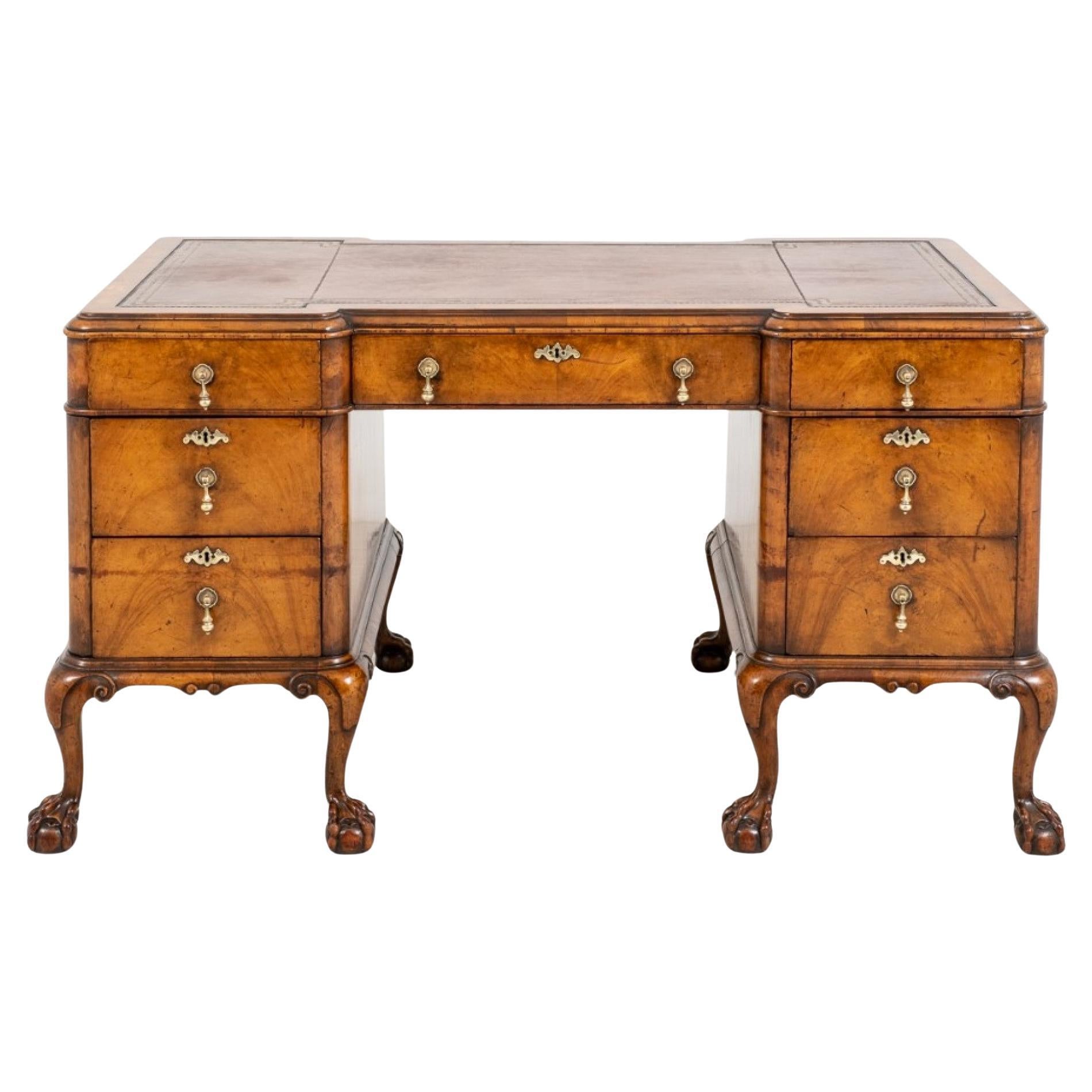 Queen Anne Desk Walnut Bureau Writing Table