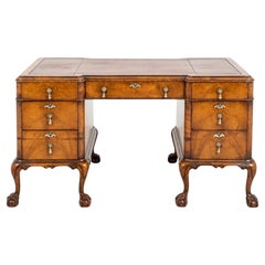 Antique Queen Anne Desk Walnut Bureau Writing Table
