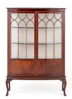 Queen Anne Display Cabinet Mahogany Bookcase