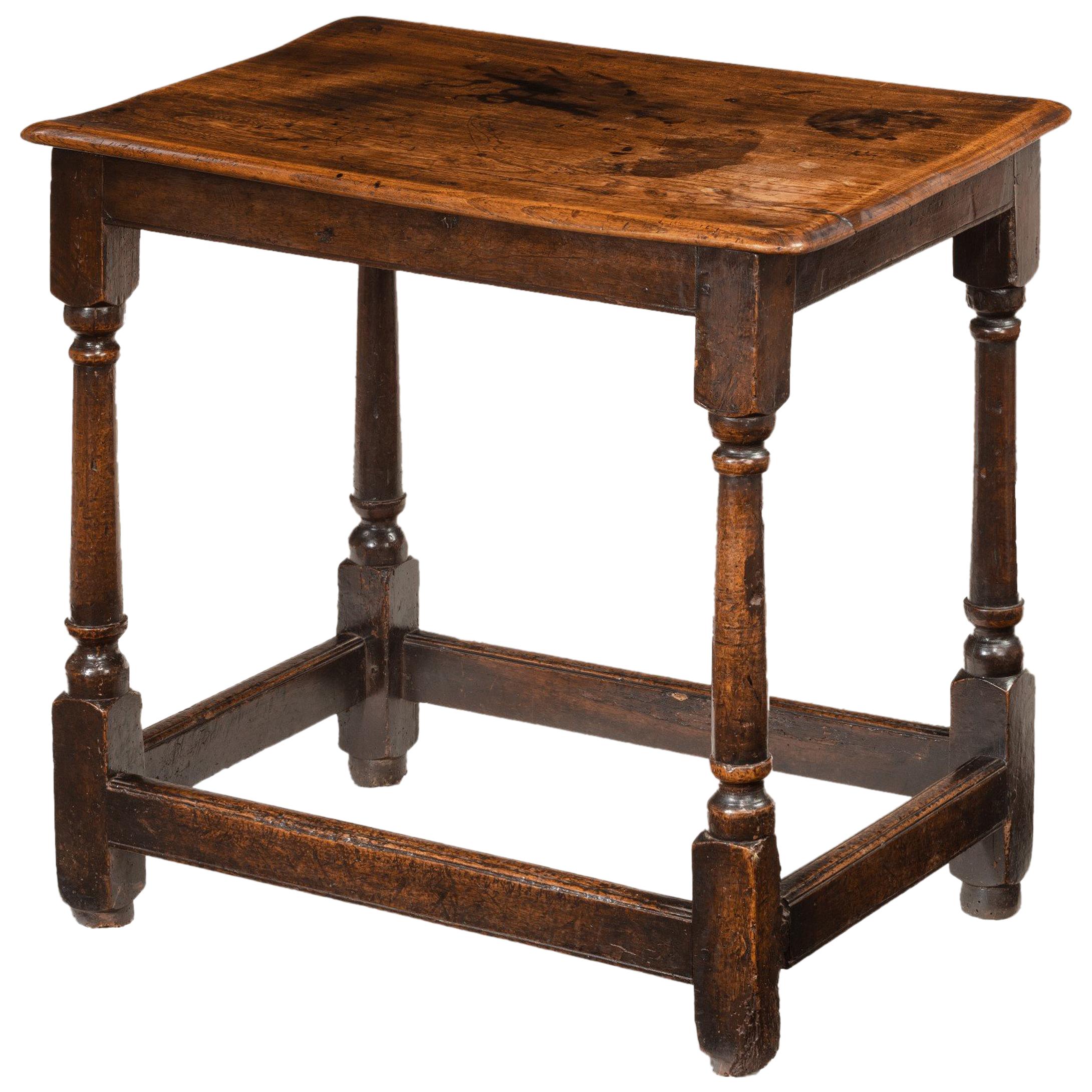Queen Anne Elm Side Table