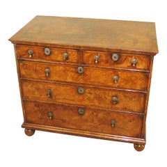 Queen Anne English Walnut 18th Century Chest of Drawers