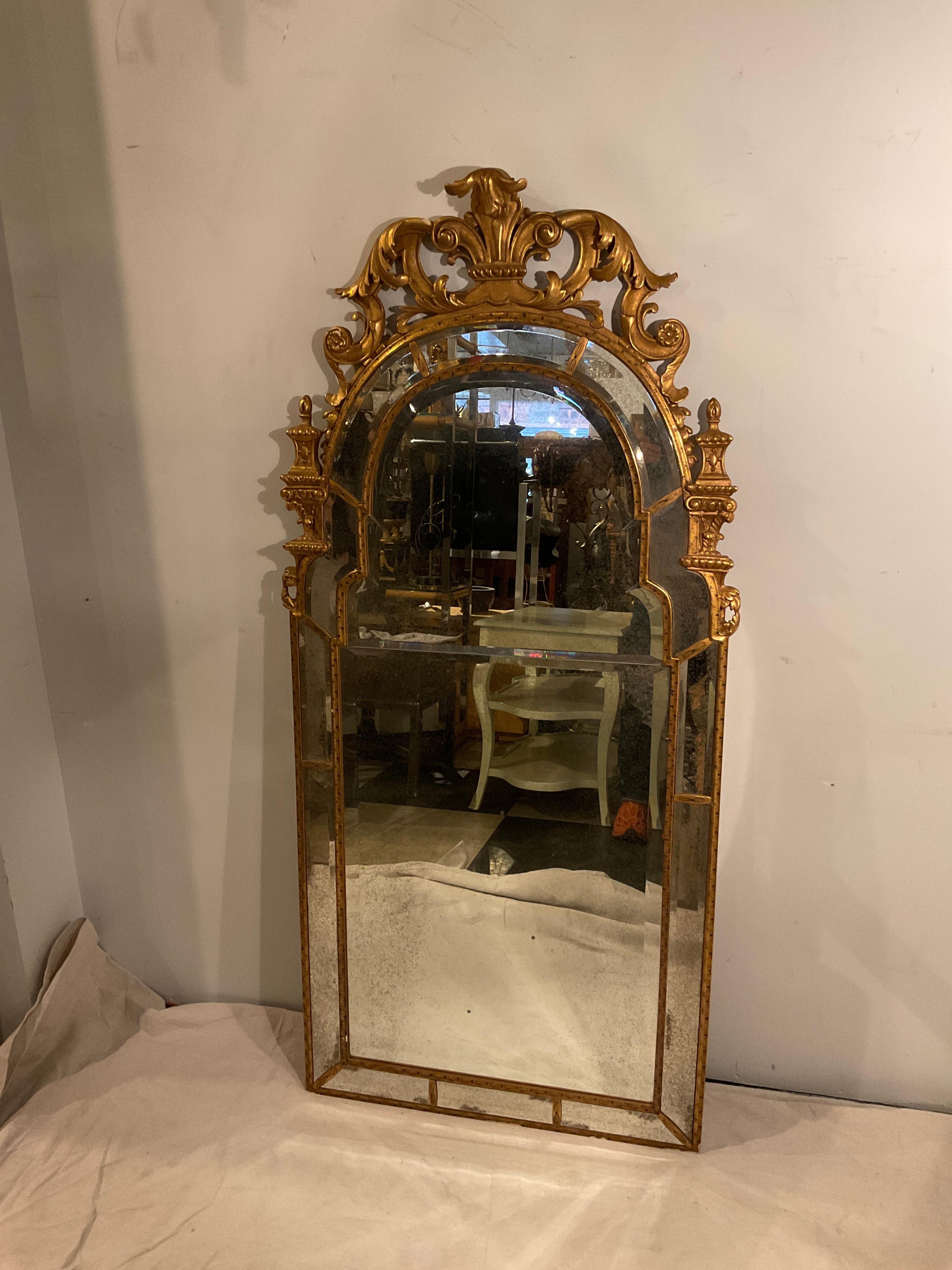 Contemporary Queen Anne French Style Mirror By Mirror Fair For Sale