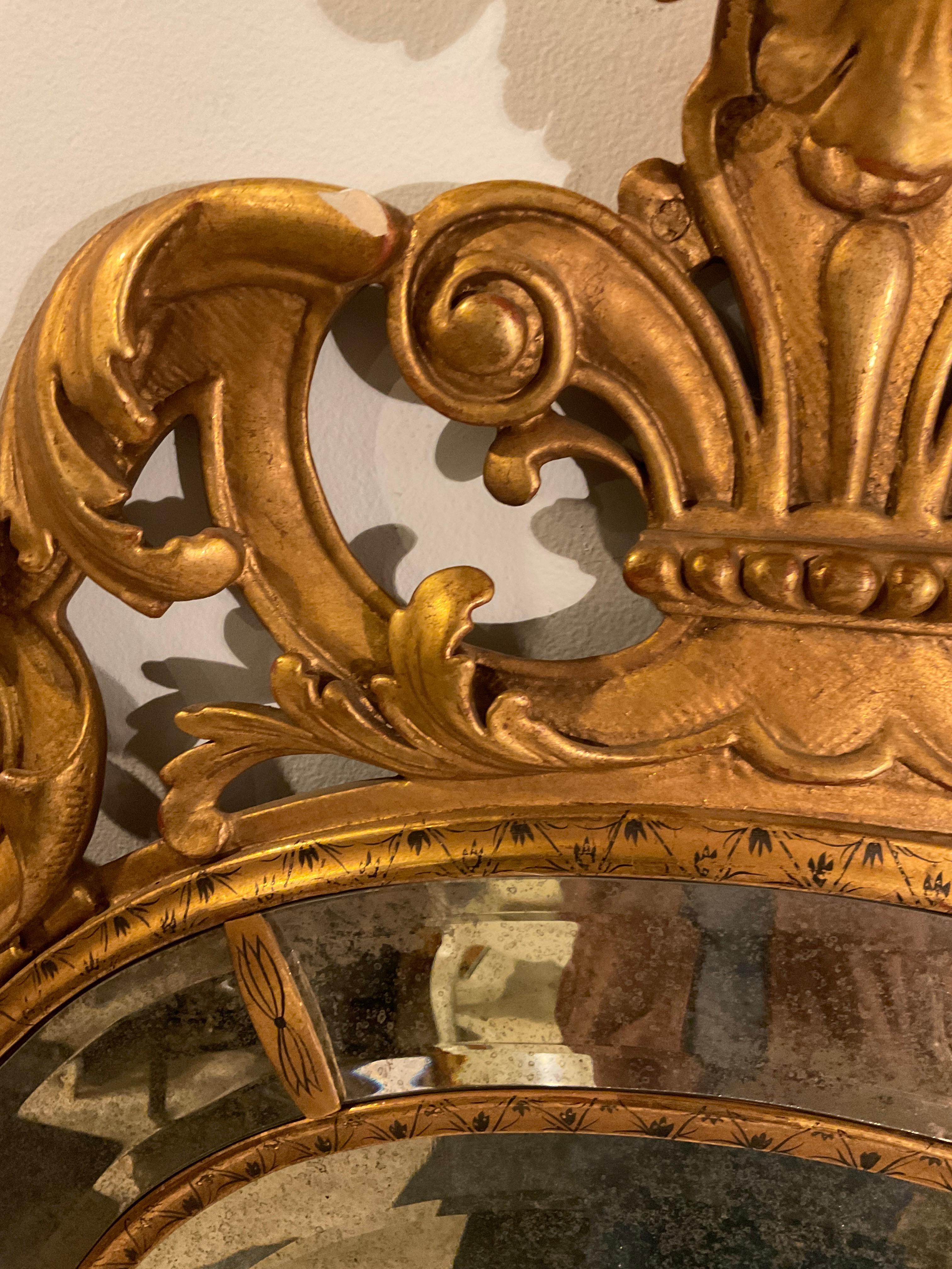 Queen Anne French Style Mirror By Mirror Fair For Sale 1
