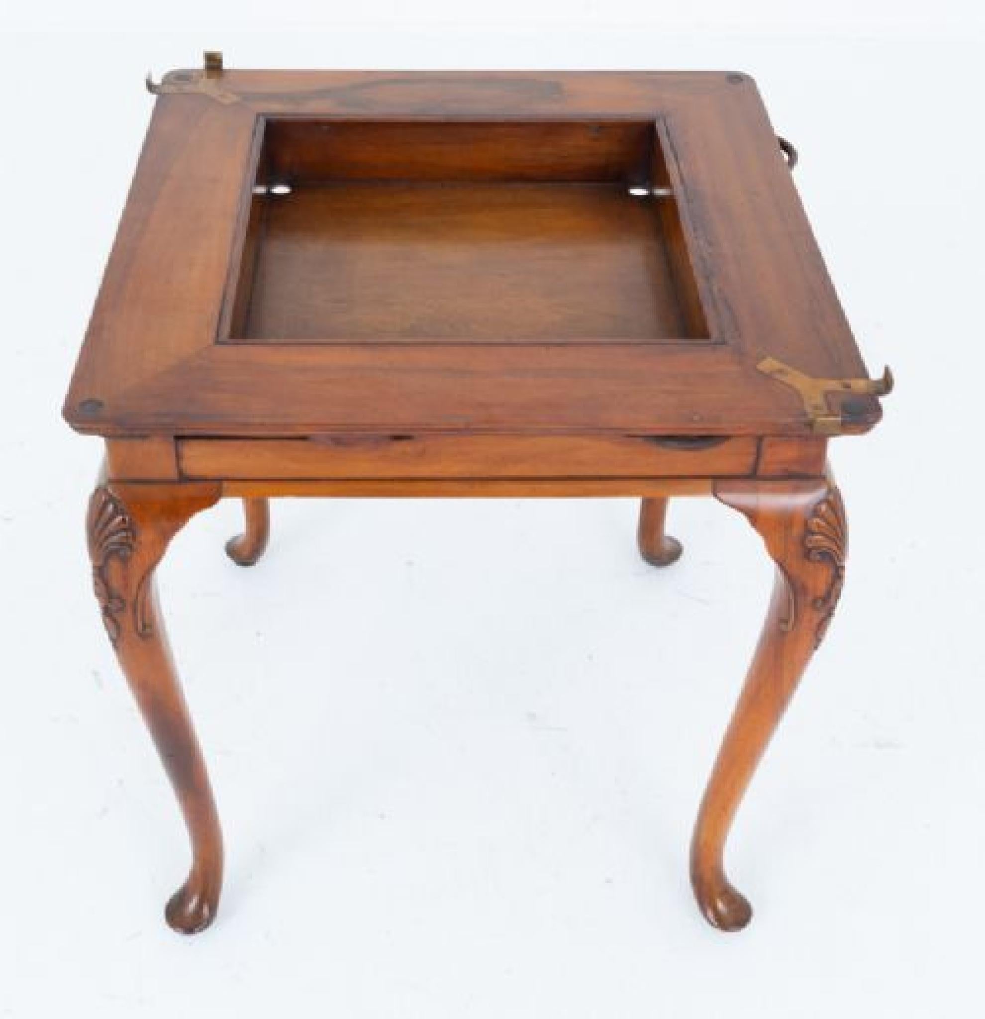 Early 20th Century Queen Anne Games Table Card Walnut For Sale