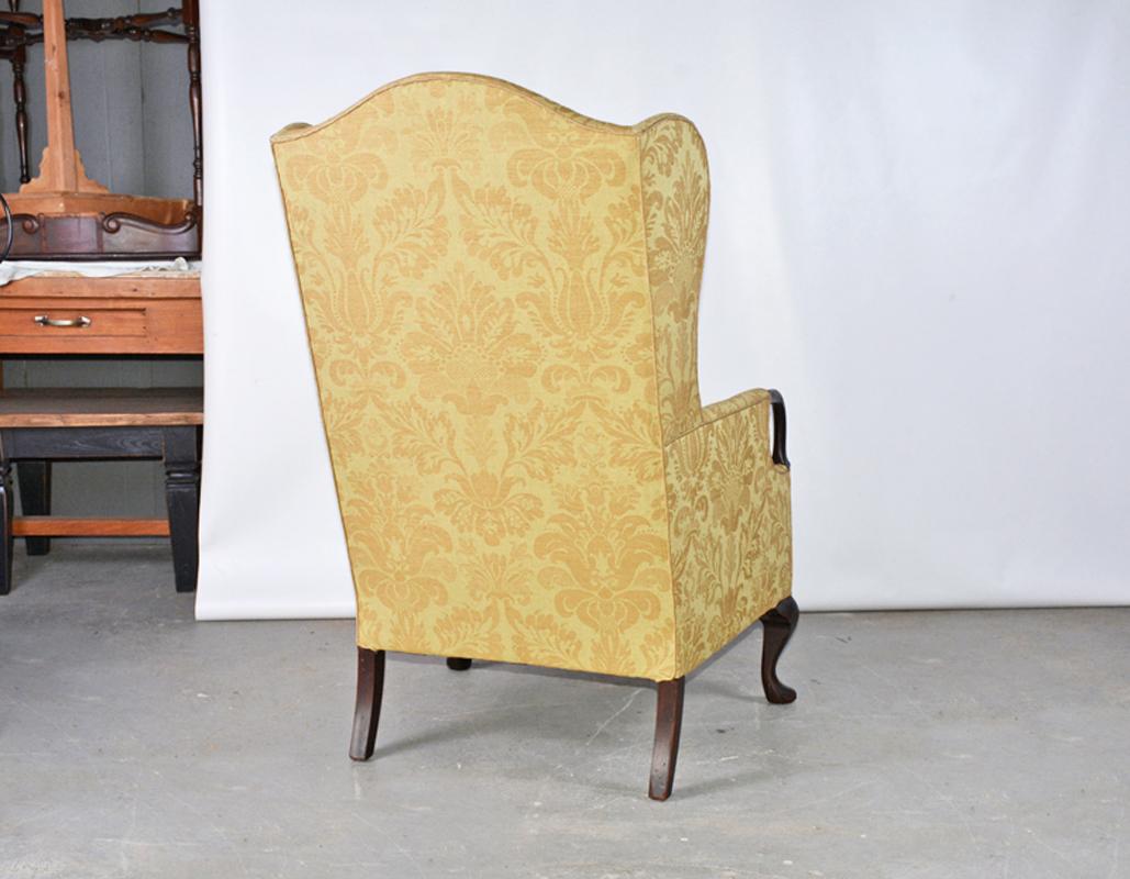 queen anne style wingback chair