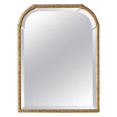 Specchio Queen Anne dorato e gesso