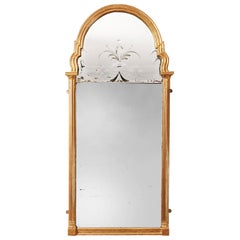 Queen Anne Gilt Pier Mirror, circa 1700-1710. With gilt frame