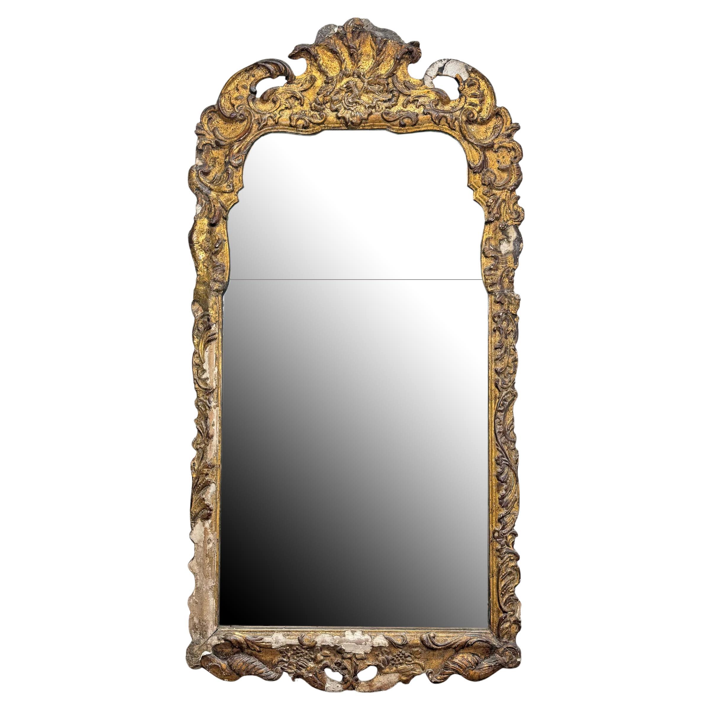 Queen Anne Giltwood Split Plate Spiegel
