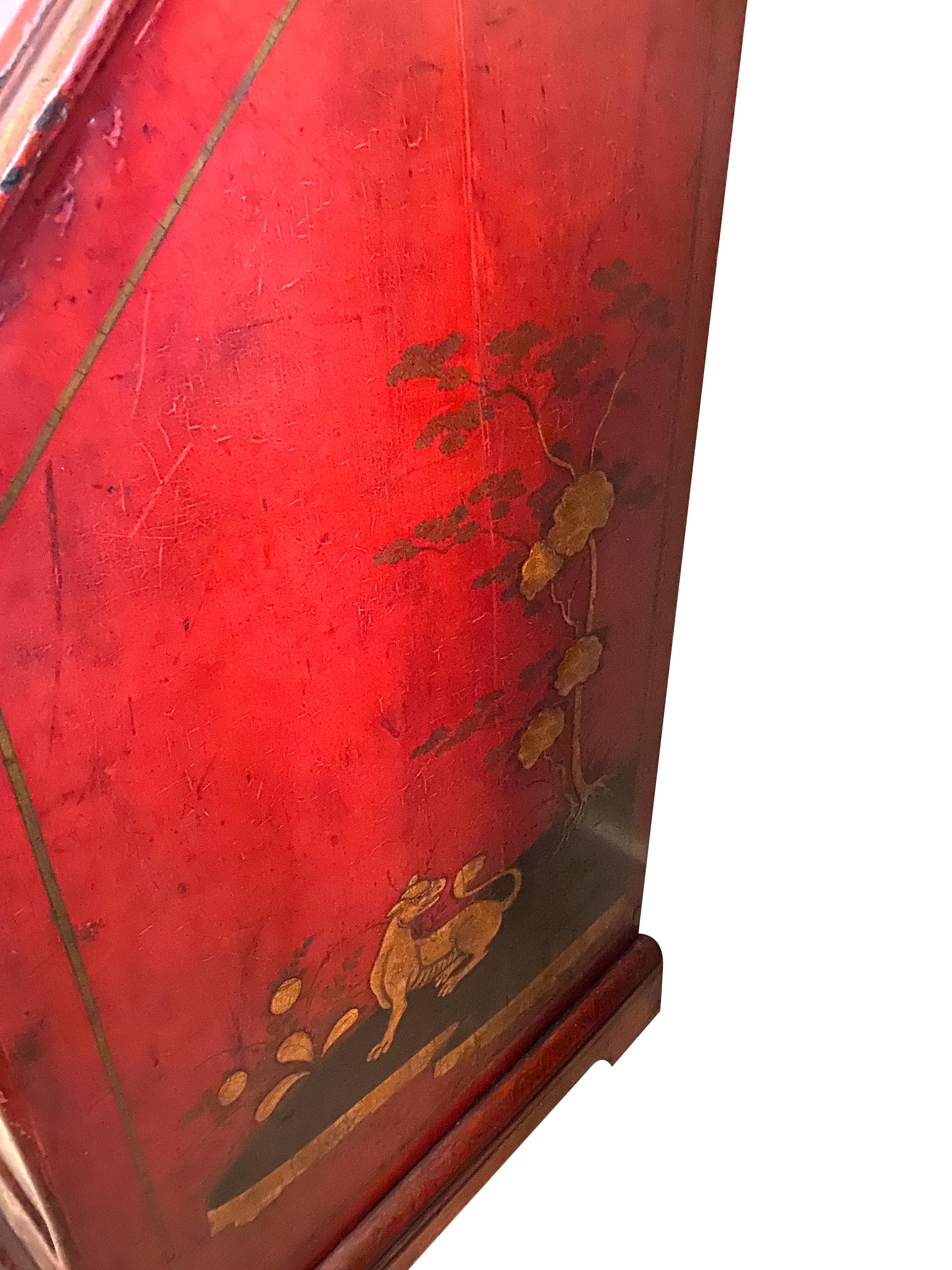 Queen Anne Japanned Secretary 12